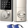 88e6eef6553477e3 Smart Lock with password, Keyless Entry Door Lock with Touchscreen Keypads, Easy to Install, App Unlock, 50 User Codes