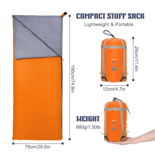 LIXADA Outdoor Envelope 190*75cm Camping Hiking Fleabag 680g Ultra-light Portable Sleeping Travel Bag