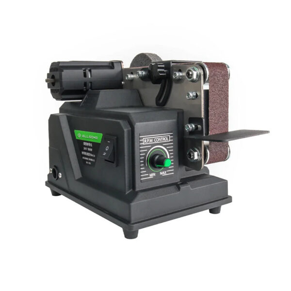 Allsome Mini Belt Sander, 180W Electric Sander with 10pcs 533*30mm Sanding Belts, Suitable for Makita 18V battery
