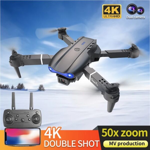 New E99Pro Drone 4K Professinal With Wide Angle Dual HD Camera Foldable RC Helicopter 5G WIFI FPV Height Hold Apron Sell