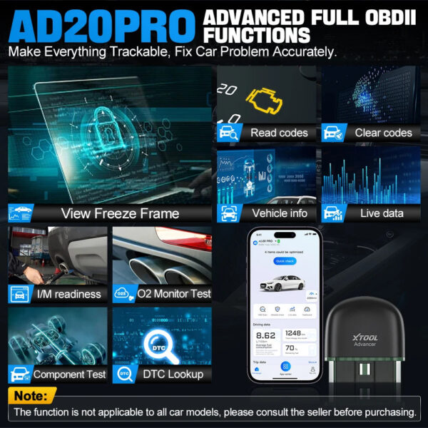 8919e23a64eb7c65 XTOOL Advancer AD20Pro OBD2 Bluetooth Scanner Full System Car Diagnostic Tool obd2 Scanner Oil Reset & Battery Test Code Reader