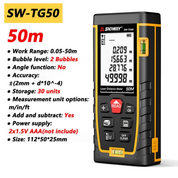 891b8da869c052c0 Pofessional Laser Distance Meter 50m 70m 100m 120m Rangefinder High Accuracy Digital Range Finder Build Measure Device