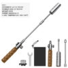 Wood Handle Removable Three-stage Burner Outdoor Camping Torch Cooking Bbq Igniter Cassette Gas Tank Highpower Flame Gun