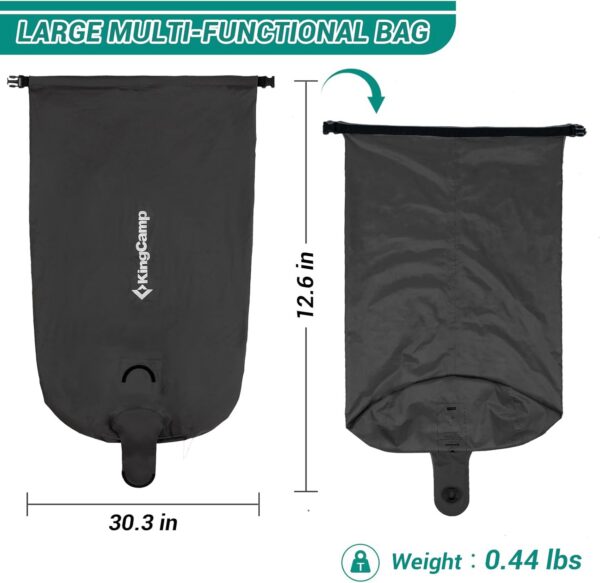 KingCamp Air Pump Sack, Roll Top Compression Pump Bag Ultralight Pump Sack Multi-Use Waterproof Outdoor Dry Bag Storage Bag for Inflation Sleeping Pad, Mattress & Camping Mat