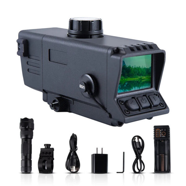 Night Vision Rifle Scope IR850 MOA Recording and Range Finder Infrared Tactical monocular with Crosshair