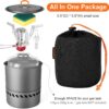893e0fb9bead3095 Odoland Camping Geschirr Set, Outdoor Kochutensilien Töpfe mit Brenner und Herd Faltbares Kochgeschirr für Wandern, Trekking, Angeln und Backpacking
