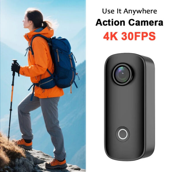SJCAM C100 / C100Plus Mini Thumb Camera 1080P30FPS / 4K30FPS H.265 12MP 2.4G WiFi 30M Waterproof Case Action Sport DV Camcorder