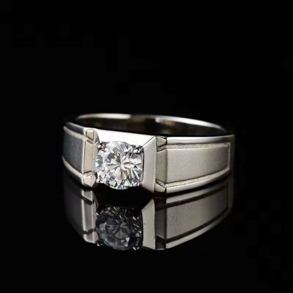 8963df863b156eac D Color Moissanite Platinum Wedding Ring for Men PT950 Sandblasting Pass Diamond Tester detection mans jewelry rings Engagement gift