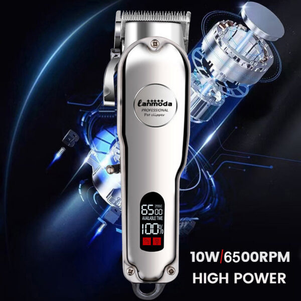 Professional Dog Hair Clipper All Metal Rechargeable Pet Trimmer Cat Shaver Cutting hine Puppy Grooming Haircut Low Noice