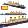 Titanic Model Micro Buildings Boat Cruise Ship DIY Dia Building Blocks Bricks Kit Children Kids Toys