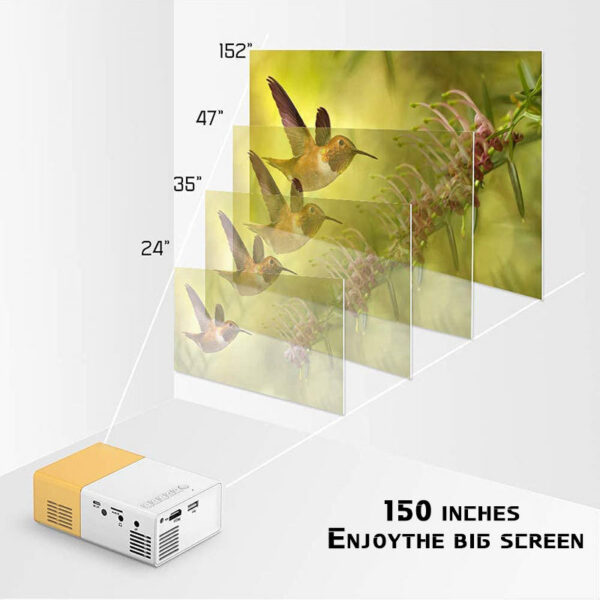 89a5010a355d3e9f YG300 MINI Projector Portable Home Theater Smart TV Laser Beamer 3D Cinema LED Videoprojector for 4k 1080P Movie Via HD Port