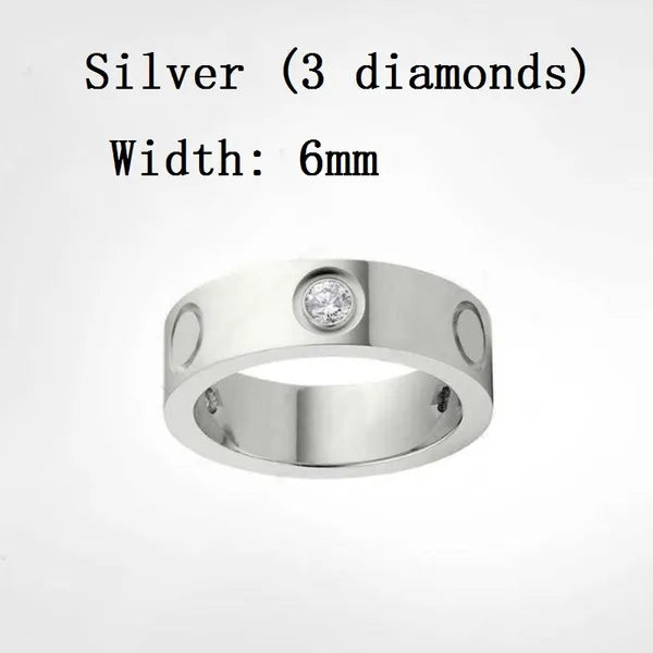 89ae47ec307de931 Designer Rings Women Love Gold for Men Diamond Moissanite Sterling Ring Sier Jewelry Screw Couple G34a#