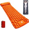 Coziya Matelas, Camping-Matratze, 5 cm Ultraleichte Aufblasbare Camping-Matratze, Aufblasbares Schlafpad Mit Eingebauten Kissen, Zum Campen, Reisen, Zuhause, BüRo,Blue