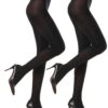 G&Y 2 Pairs Semi Opaque Tights for Women - 40D Microfiber Control Top Pantyhose