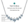 Real Moissanite Diamond for Woman Engagement Jewely with Certificates Sterling Sliver Plated White Gold Necklace