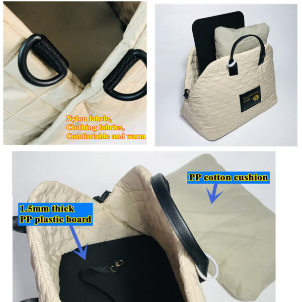 Portable Warm Kennel Carrier Bag Car Seat Control Nonslip Dog Carriers Safe, Puppy Cat Bed Chihuahua Pet Products
