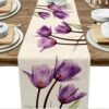 8a2e6095eebece83 Tulip Linen Rustic Farmhouse Style Runner 13X70 Inch,Kitchen Dining Table Decoration for Indoor Outdoor Home