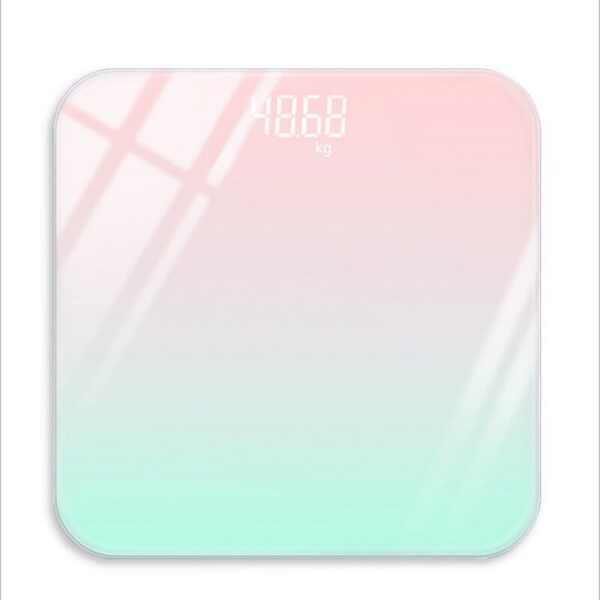 Gradient Color Intelligent LCD Digital Display Glass Balance Body Electronic Scale For Weight Meas