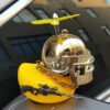 8a5e9754e26409eb Broken Wind Rubber Motor Yellow with Helmet Auto Accessories Duck In The Car Interior Decoration