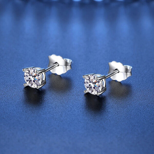 8a6976c0948c0094 GRA 100% Real Sterling Silver With 2 Certificates Moissanite 6 prong Earrings D Color Stud For Women Top Quality Wedding Jewelry