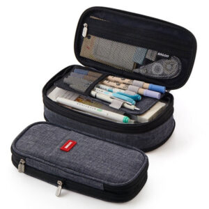8a7834e2334d990a Large Pencil Case Pen with Zipper Big Capacity Pouch Organizer Stationery Storage Bag for Student Gift