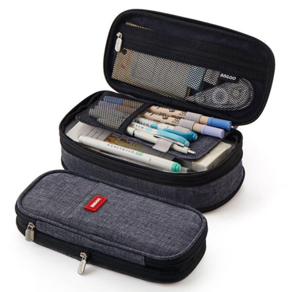 8a7834e2334d990a Large Pencil Case Pen with Zipper Big Capacity Pouch Organizer Stationery Storage Bag for Student Gift