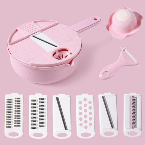 1Pc Green/Blue/Pink Kitchen Multifunctional Salad Utensils Chopper Carrot Potato Manual Shredder Cook Vegetable Tools