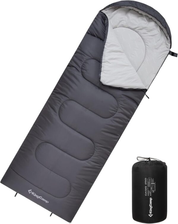 8a859657c51c6e77 KingCamp Sleeping Bag 3 Season- Lightweight Waterproof Camping Sleeping Bag Indoor & Outdoor Use for Adults Kids for Hiking Backpacking and Camping with Compression Sack