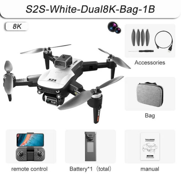 8a9033af63eb1d78 S2S Mini Drone 4k 8K HD Camera Obstacle Avoidance Aerial Photography Brushless Motor Foldable Rc Quadcopter Kid Toy