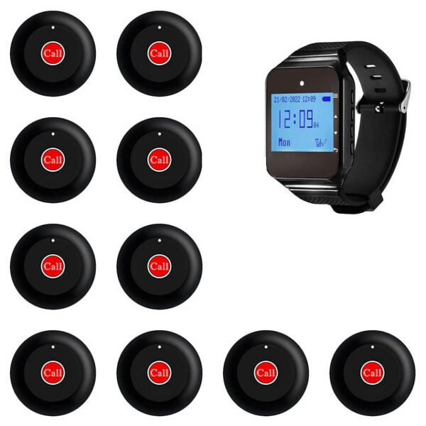 Restaurant Pager Wireless Waiter Calg System Watch Receiver Call Button For Cafe Cic Dentist