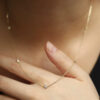 8a9ff0bad22b3487 JKeli 100% S Sterling Round Zircon Bead for Women Gold Sier Color Korea Clavicle Chain Necklace Trendy Jewe