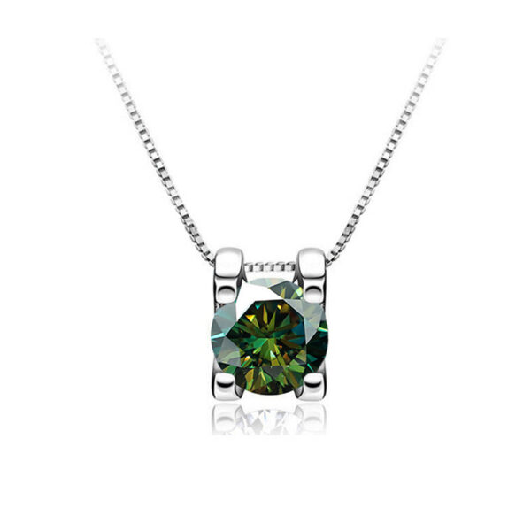 8aa46b7a69cc0061 JoyceJelly 1ct D Color VVS Moissanite Pendant Necklace For Women Classic Design Sterling Sier Jewelry Diamond Test Passed