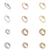 Womens Designer Rope Twisted Diamondless Set with Diamond Popular Fashion Classic Versatile Single Double Ring Multi Size