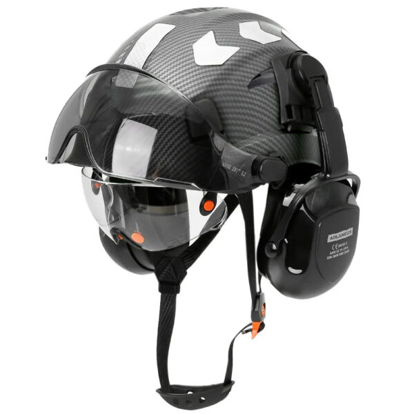 8ab9764953040cf9 CE Construction Safety Helmet With Visor Built In Goggle Earmuffs For Engineer Hard Hat ANSI Industrial Work Cap Head Protection
