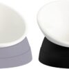 8ae9301641f766df 2Pcs Cat Bowls Elevated Cat Food Bowl Adjustable Cat Dish Anti-Slip and Anti-Noise Raised Cat Bowl Protecting Pet’s Spine Thickened Plastic Bowl Suitable for Indoor Cats, 17 Oz