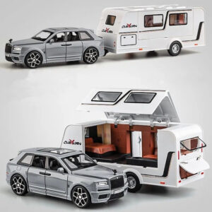 1/32 Rolls Royce Culan RV Alloy Diecast Off-road Vehicle Toy With Sound and Light Camping Car Model For Boys Gifts