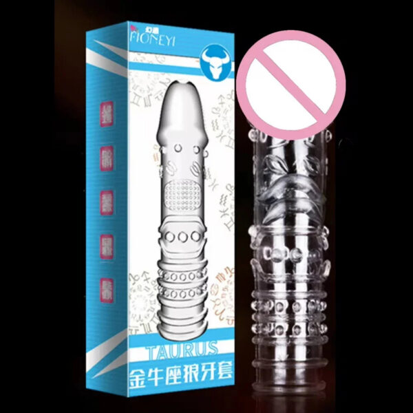 8af78c572c298551 Spike Condoms Penis Extension Sleeves Sex Toys for Men Delay Ejaculation Reusable Condoms Enlargement Sperm Lock Cock Ring