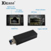 Xicom Mini RPOE 1.25G Media Converter Slot SFP Transceiver Module 5V DC Type-C input 1 SFP Slot 1 RJ45 Ethernet SFP Fiber Switch