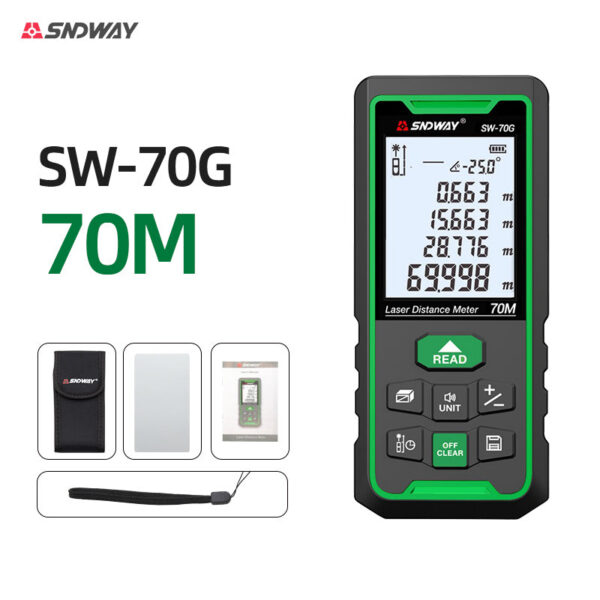 8b0c66a49c6dbe37 SNDWAY Laser Meter 50m 70m 100m 120m Rangefinder Digital Range Finder Trena Roulette Ruler Distance Measuring Tape