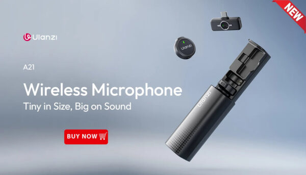 8b11e6ed050acae9 Ulanzi A100 Wireless Lavalier Microphone Professional 20M Audio Video Voice Recording Mic for iPhone 16 15 Android Phone Camera