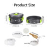 8b2885df8389c22a Camping Set Backpacker's Cooking Set: Portable, Durable Outdoor Cookware with Tableware and Handy Storage Bag