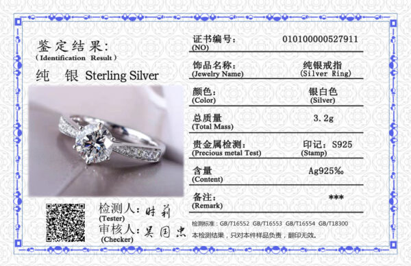 8b5b4fc8f9ec5699 Allergy Free 100% Real Sterling Sier Rings Women Round 1 Carat Zirconia Diamant Engagement Wedding Band Fine Jewelry