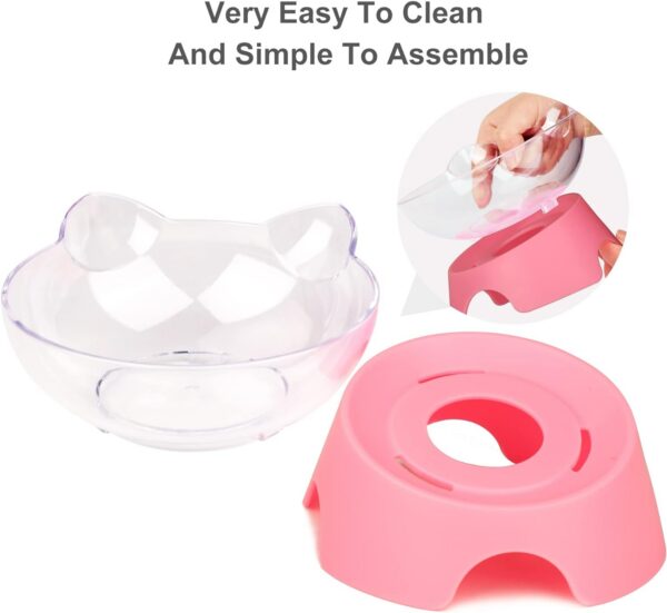 MILIFUN Raised Cat Food Bowls with Stand, Cat Dishes for Food or Water, Cat Tilted Bowl, Pet Dish with Stand