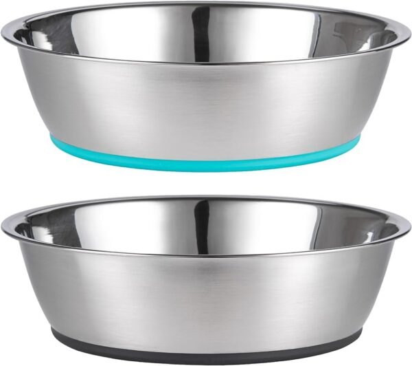 PEGGY11 Lightweight Stainless Steel Cat Bowls - 1.8 Cup, 2 Pack