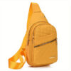 8b759777a5789f10 Quilted Casual Chest Bag, Lightweight Foldable Sling Bag, Portable Trendy Versatile Shoulder Bag