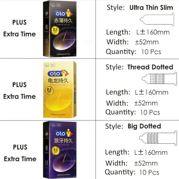 8b7a2266ec5831d3 OLO 3 Box Kit 30pcs Ultra Hyaluronic Acid Condoms Thin Lubricated Smooth Latex Condom Close Fit Cock Dick Penis Sleeve Sex Toys