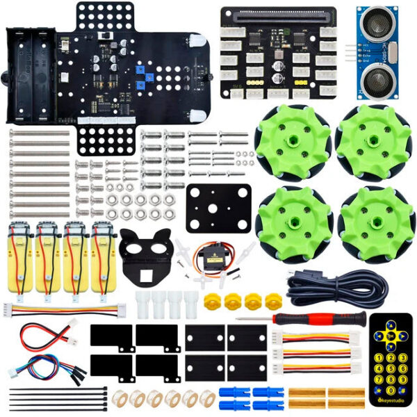 Keyestudio Micro bit 4WD Mecanum Board Robot V2.0 With Python Language Programming System For Microbit Smart Car Kit