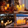 8b97460f241d0a6c 1k LED Flameless Candle Lights Simulated Flame Flickering Tea Light With Remote Control For Home Decoration Battery Operated