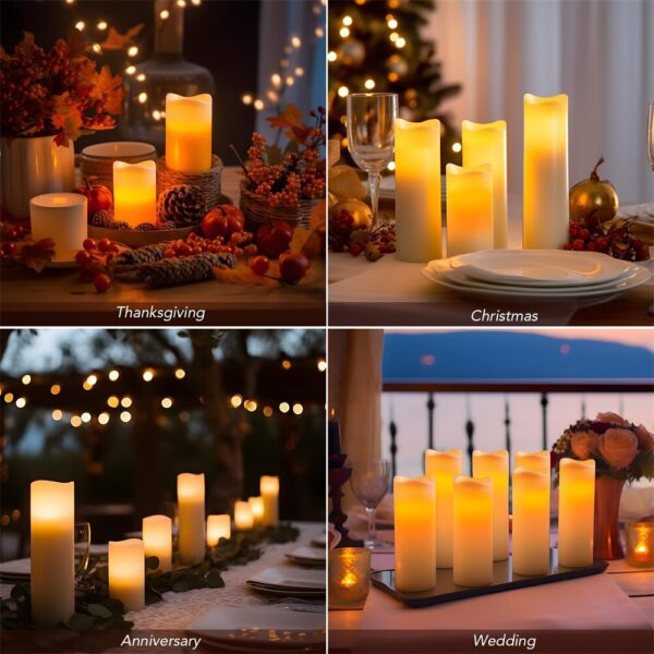 8b97460f241d0a6c 1k LED Flameless Candle Lights Simulated Flame Flickering Tea Light With Remote Control For Home Decoration Battery Operated