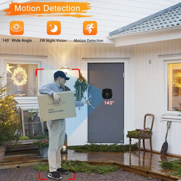 8ba3b030b19f2cad 4.5 Inch 1080P Digital Door Viewer Smart Home Peephole Doorbell Camera PIR Motion Detection Night Vision Video Doorbell